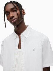 AllSaints White Hawthorne Shirt - Image 6 of 7