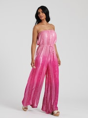 South Beach Ombre Metallic Trägerloser Jumpsuit - Bild 3 von 4