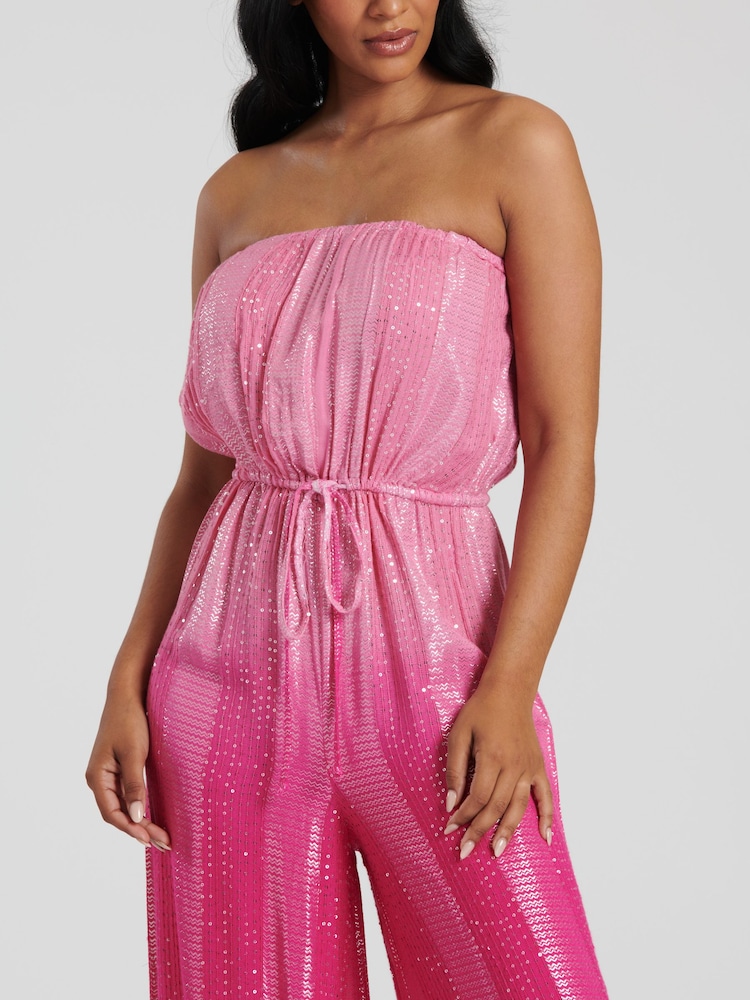 South Beach Ombre Metallic Trägerloser Jumpsuit - Bild 4 von 4