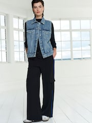 Mid Blue Sleeveless Denim Gilet Jacket - Image 2 of 6