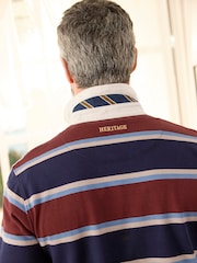 Cotton Traders Brown Heritage Long Sleeve Rugby Shirt - Image 4 of 4