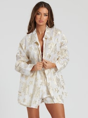South Beach Gold Starfish Metallic Jacquard Shirt - Image 5 of 6