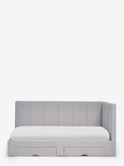 Soft Texture Light Grey Kids Marlow Drawer Upholstered Frame - Image 10 of 11