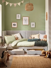 Soft Texture Light Grey Kids Marlow Drawer Upholstered Frame - Image 2 of 11