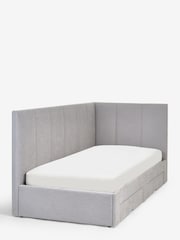 Soft Texture Light Grey Kids Marlow Drawer Upholstered Frame - Image 8 of 11