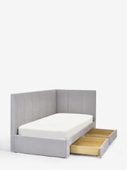 Soft Texture Light Grey Kids Marlow Drawer Upholstered Frame - Image 9 of 11