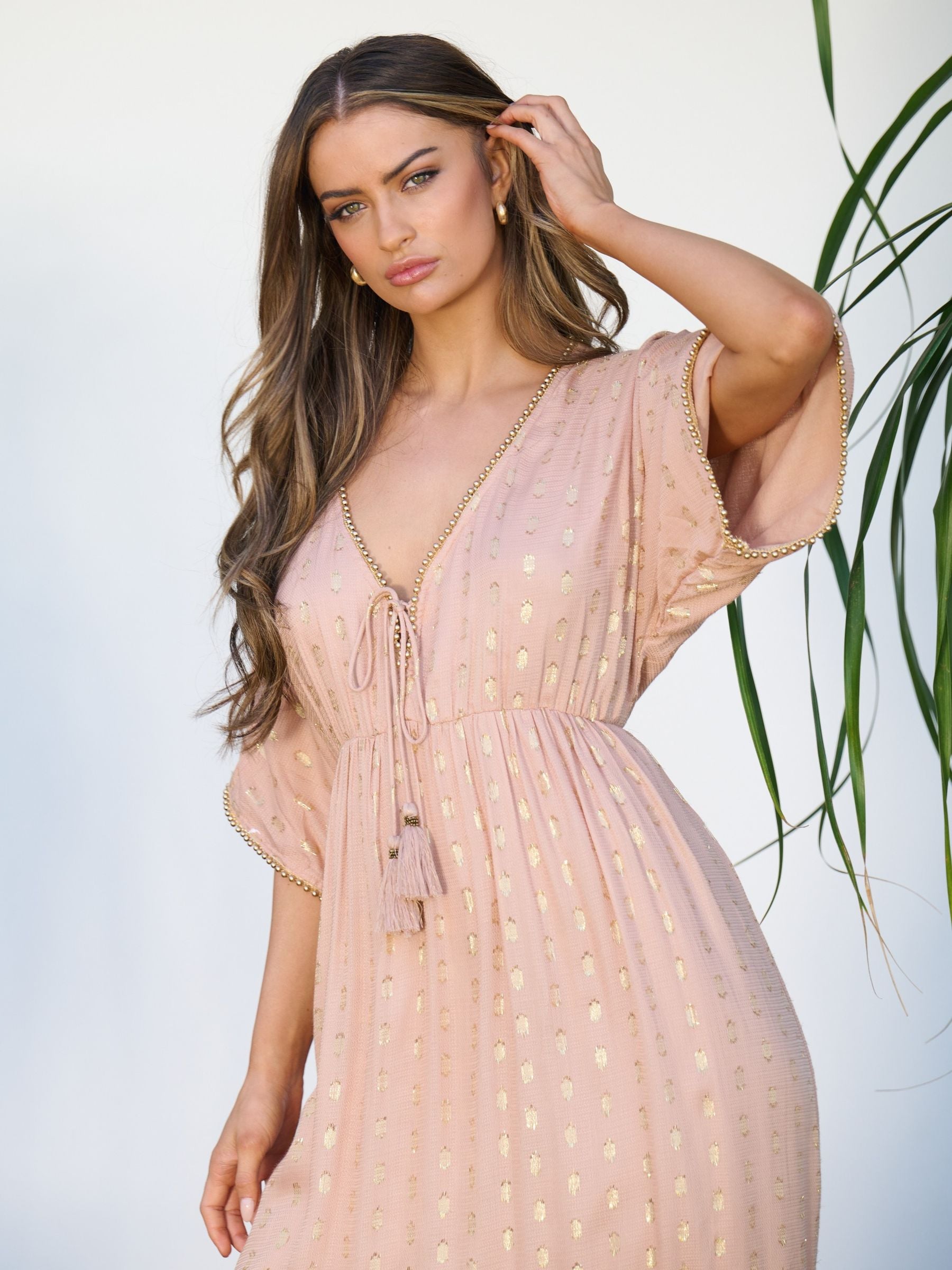 Acacia Midi Shirt Dress Pink Multi Online | Zimmermann