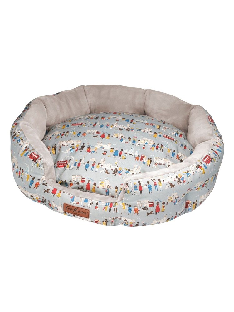 Cath Kidston Blue Cosy Oval Pet Bed - Image 1 of 3 Cath Kidston Blue Cosy Oval Pet Bed - Image 1 of 3