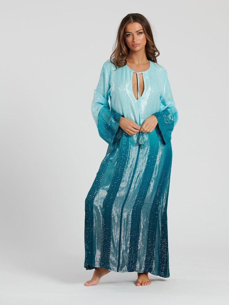 South Beach – Maxi-Kaftan in Metallic-Farbverlauf-Optik - Bild 1 von 4