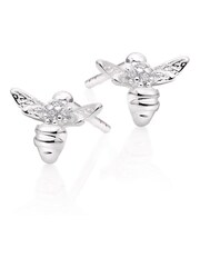 Beaverbrooks Mini B Cubic Zirconia Bee Earrings - Image 1 of 4