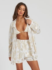 South Beach Starfis Jacquard-Shorts in Metallic - Bild 4 von 5