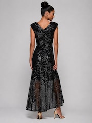 Jolie Moi Sequin Asymmetric Maxi Dress - 6суретінің 2 суреті