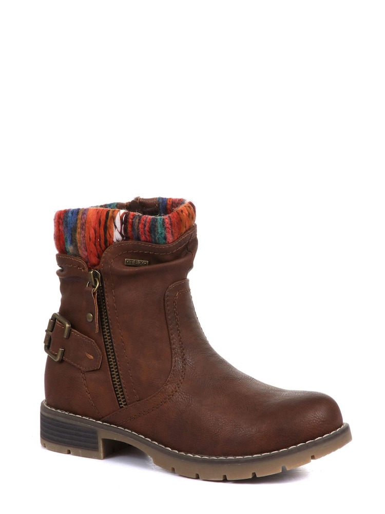 Pavers Tan Pavers Ladies Water-Resistant Ankle Boots - Image 2 of 7