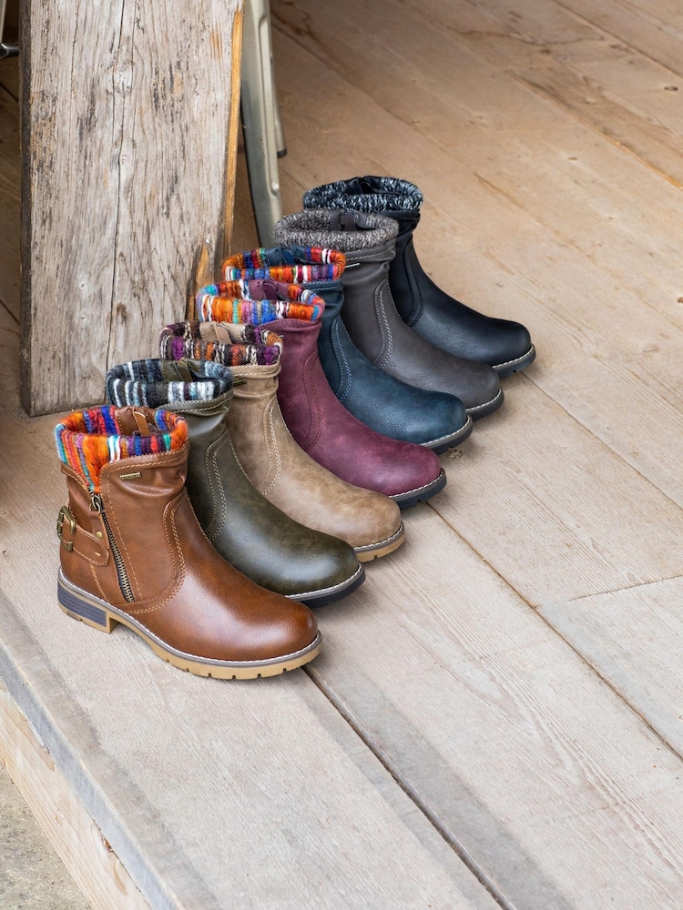 Pavers Tan Pavers Ladies Water-Resistant Ankle Boots - Image 7 of 7