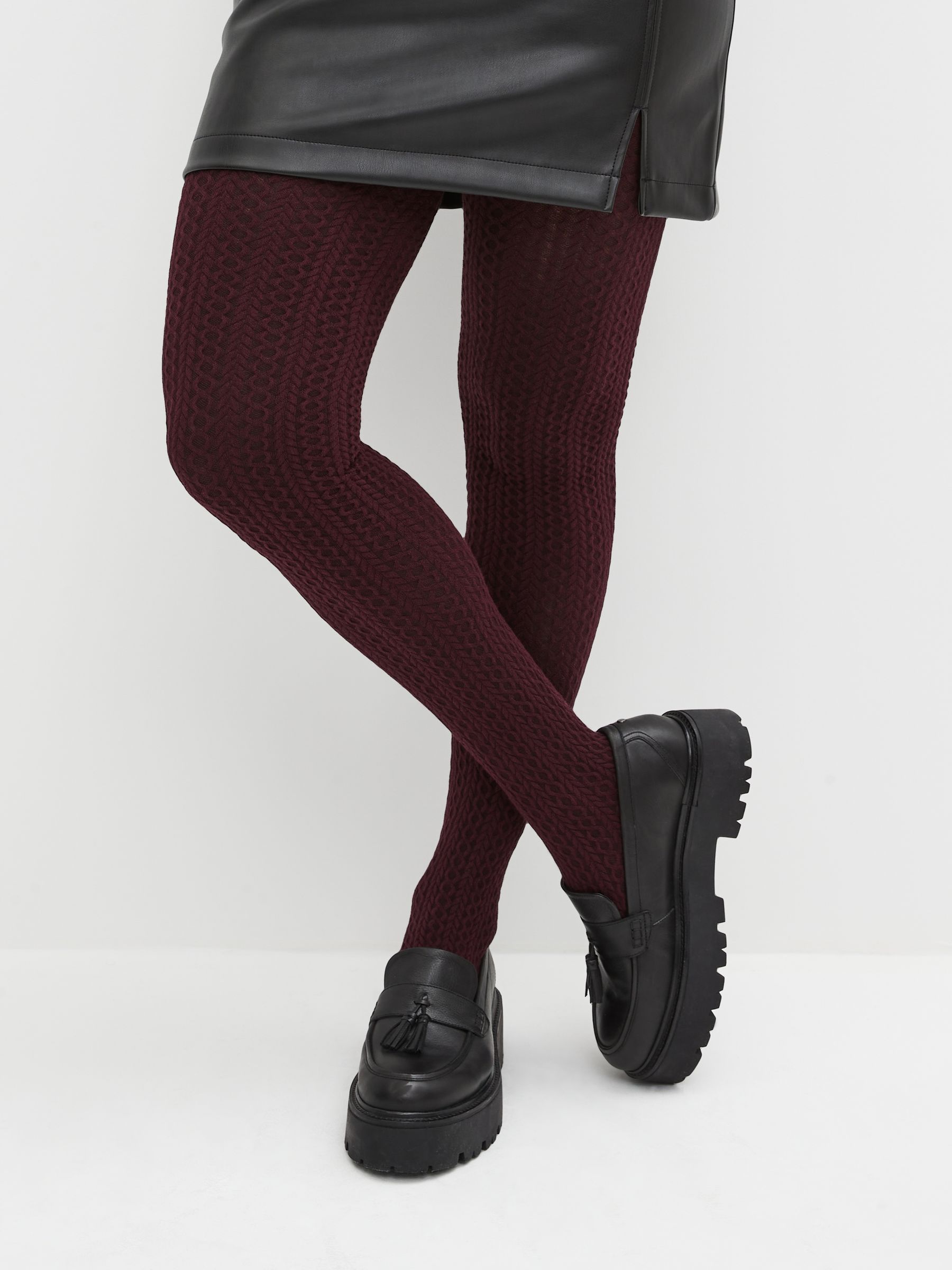 Buy Burgundy Red Knitted Tights 1 Pack from Next USA