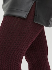 Burgundy Red Knitted Tights 1 Pack - Image 2 of 2