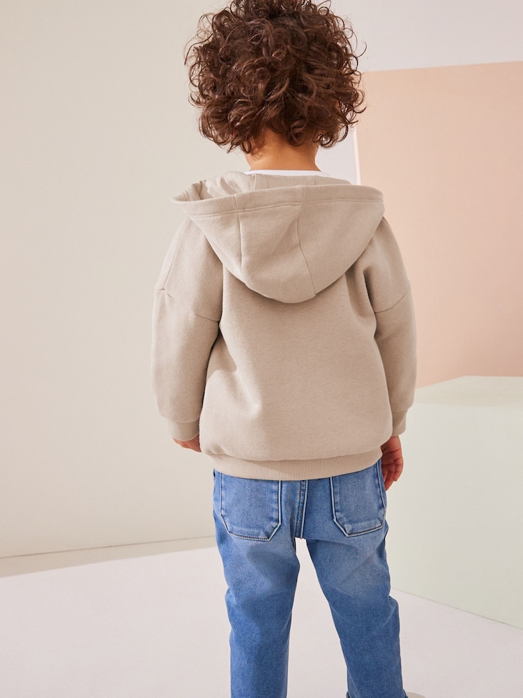 Stone Brown Zip Through Hoodie (3mths-7yrs) - Image 2 of 7