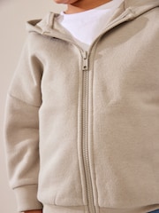 Stone Brown Zip Through Hoodie (3mths-7yrs) - Image 3 of 7