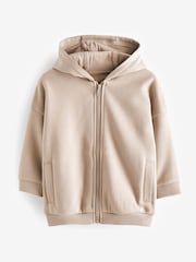 Stone Brown Zip Through Hoodie (3mths-7yrs) - Image 4 of 7
