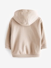Stone Brown Zip Through Hoodie (3mths-7yrs) - Image 5 of 7