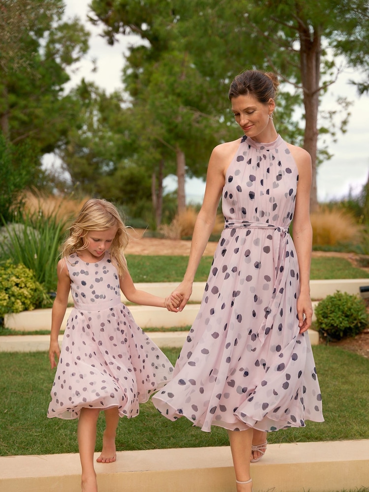 Phase Eight White Spot Naomi Chiffon Dress - Image 2 of 9