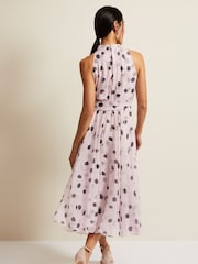 Phase Eight White Spot Naomi Chiffon Dress - Image 5 of 9