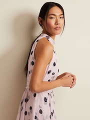 Phase Eight White Spot Naomi Chiffon Dress - Image 6 of 9