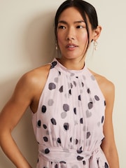 Phase Eight White Spot Naomi Chiffon Dress - Image 7 of 9