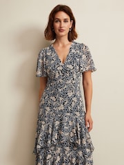 Phase Eight Black Floral Tyanna Maxi Dress - Image 6 of 9