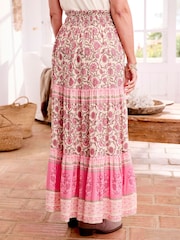 Jupe Maxi en coton à bordures imprimées - Image 2 de 4