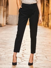 Sosandar Black Satin Detail Tuxedo Trousers - Image 2 of 5