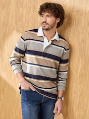 Cotton Traders Grey Signature Long Sleeve Rugby Shirt - Image 1 of 4