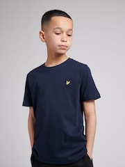 Lyle & Scott Navy Blue Unisex 100% Cotton T-Shirt - Image 1 of 5