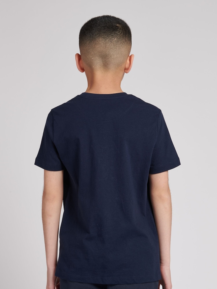 Lyle & Scott Navy Blue Unisex 100% Cotton T-Shirt - Image 2 of 5