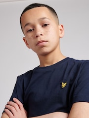 Lyle & Scott Navy Blue Unisex 100% Cotton T-Shirt - Image 3 of 5