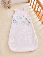 JoJo Maman Bébé Pink Meadow Appliqué 1.5 Tog Baby Sleeping Bag - Image 1 of 5
