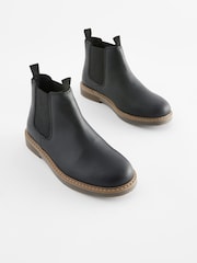 Schwarz - Chelsea-Stiefel aus Leder - Bild 1 von 5