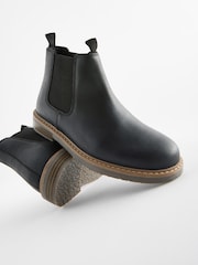 Schwarz - Chelsea-Stiefel aus Leder - Bild 4 von 5