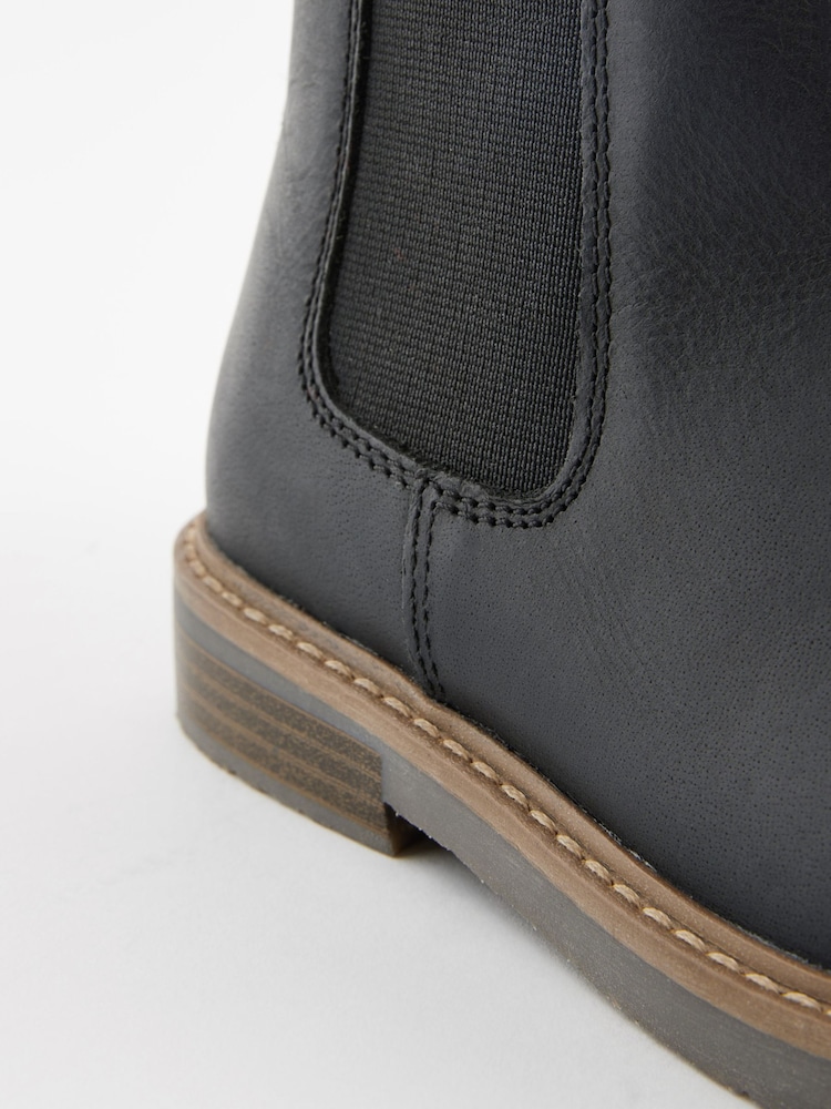 Schwarz - Chelsea-Stiefel aus Leder - Bild 5 von 5