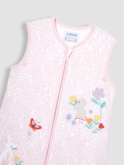 JoJo Maman Bébé Pink Meadow Appliqué 1.5 Tog Toddler Sleeping Bag - Image 2 of 2