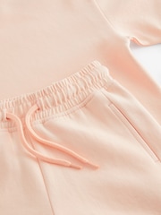 Peach Relax Fit Heavyweight T-Shirt and Shorts Set (3-16yrs) - Image 3 of 3