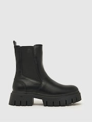 Schuh Amsterdam Chunky Chelsea Black Boots - Image 1 of 4