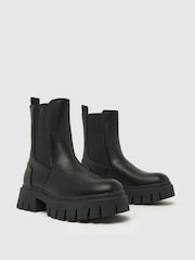 Schuh Amsterdam Chunky Chelsea Black Boots - Image 2 of 4
