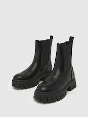 Schuh Amsterdam Chunky Chelsea Black Boots - Image 3 of 4