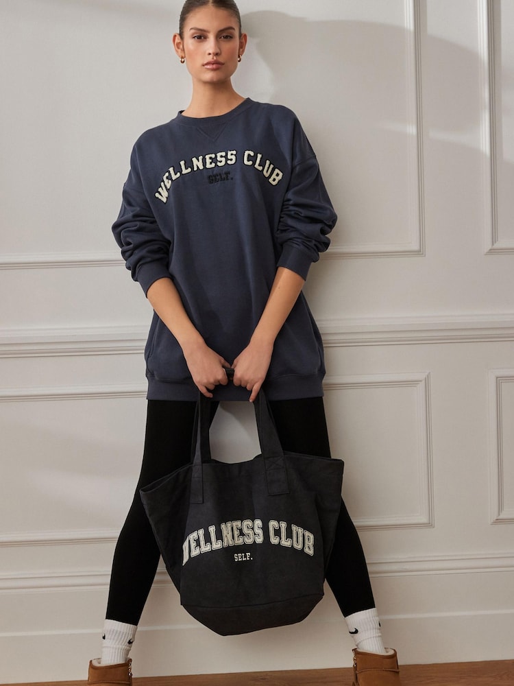 Navy Blue Self. Wellness Tote Bag - Image 2 of 8