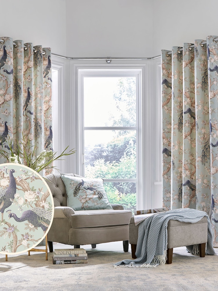Laura Ashley Belvedere, gefütterte Ösenvorhänge aus 100 % Baumwolle - Bild 2 von 3 Laura Ashley Belvedere, gefütterte Ösenvorhänge aus 100 % Baumwolle - Bild 2 von 3