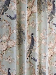 Laura Ashley Duck Egg Belvedere Lined  Eyelet 100% Cotton Curtains - Image 3 of 3