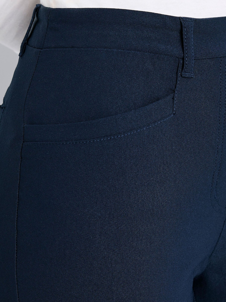 Cotton Traders Blue Super Stretchy Pull On Slim Leg Trousers 27" - Image 3 of 3