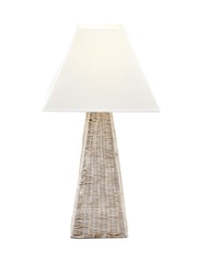 Pacific Lifestyle Natural Seacomb Rattan Pyramid Table Lamp - Image 4 of 6