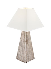 Pacific Lifestyle Natural Seacomb Rattan Pyramid Table Lamp - Image 5 of 6
